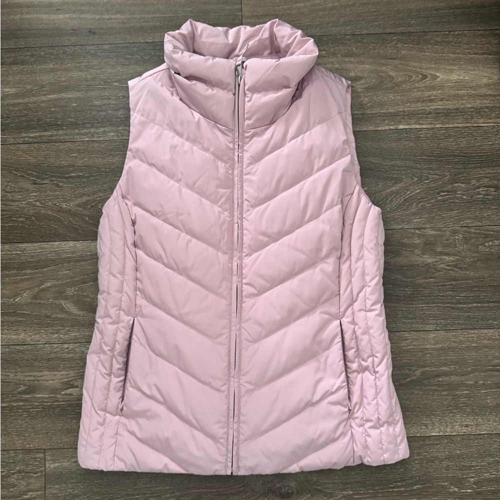 Talbots Down Filled Pink Puffer Vest